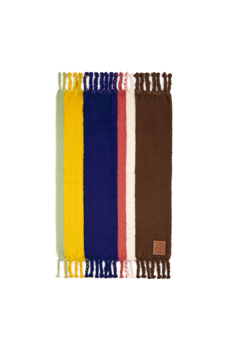 LOEWE 馬海毛與羊毛混紡條紋毛毯 multicolor/yellow pdp_rd