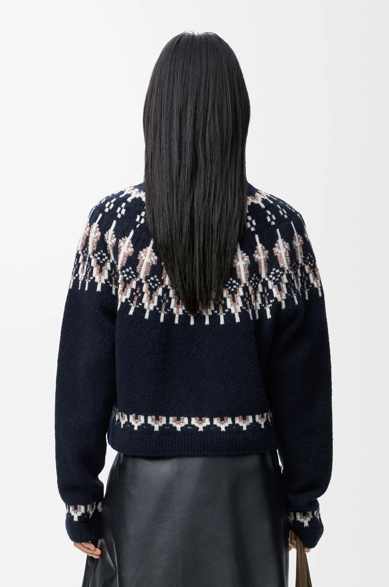 LOEWE Jersey en mezcla de lana Azul Marino/Multicolor