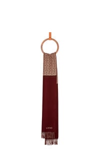 LOEWE Scarf in wool and cashmere Burgundy