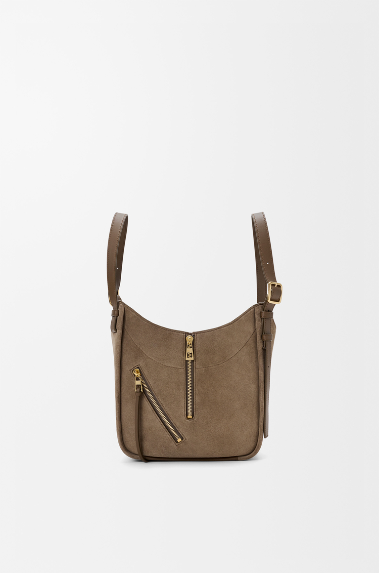 LOEWE Sac Hammock Flip en cuir velours Bosquet