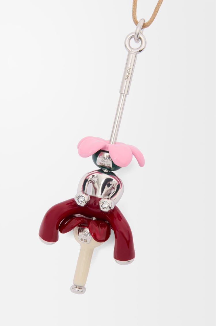 LOEWE Colgante Flower Hat en plata de ley Plateado/Rosa