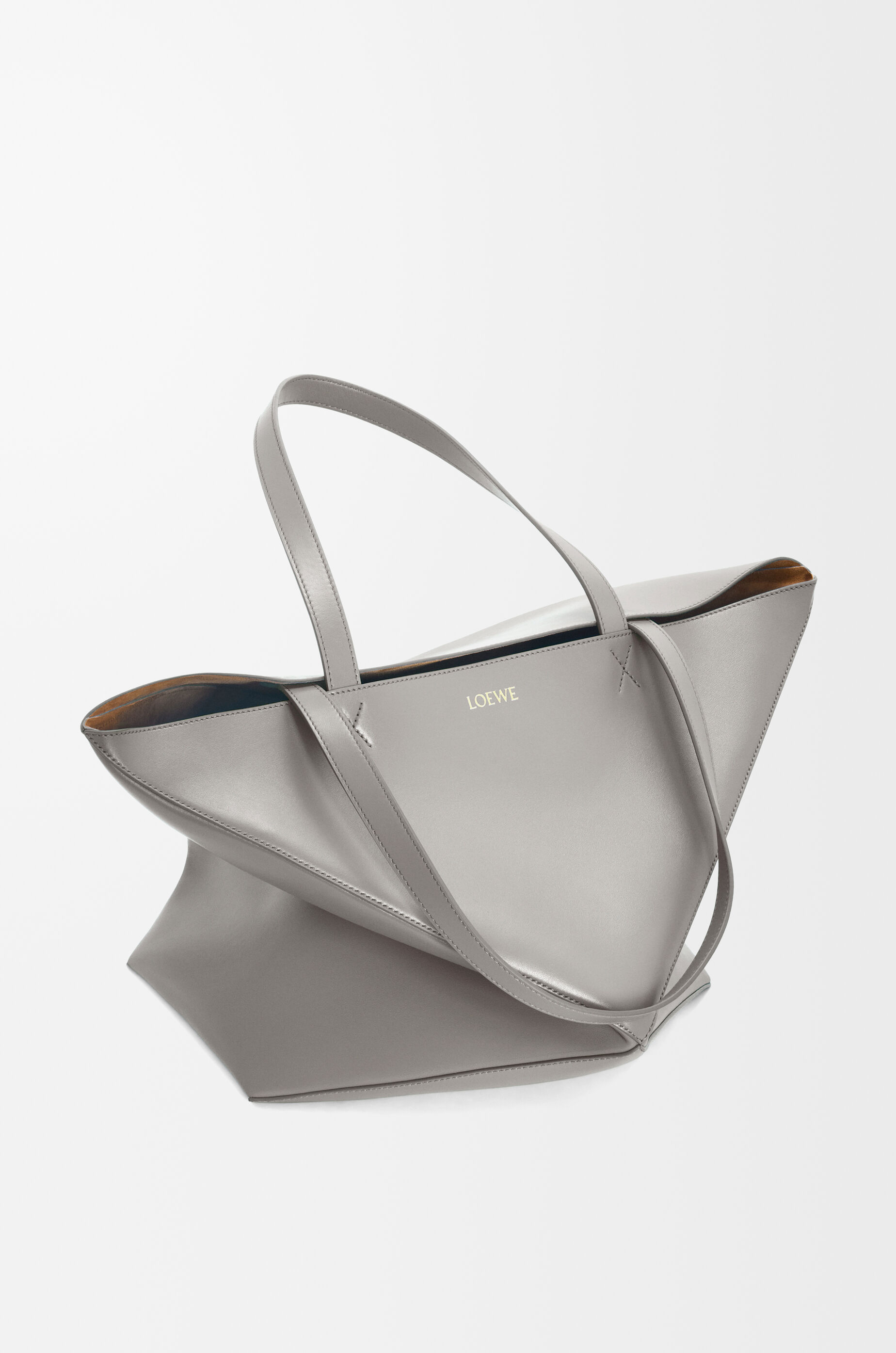 XL Puzzle Fold tote in shiny calfskin Grey - LOEWE XL Puzzle Fold tote in shiny calfskin Grey - LOEWE