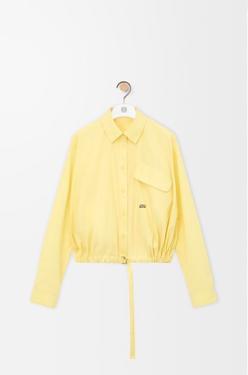 LOEWE Belted shirt in cotton Light Yellow