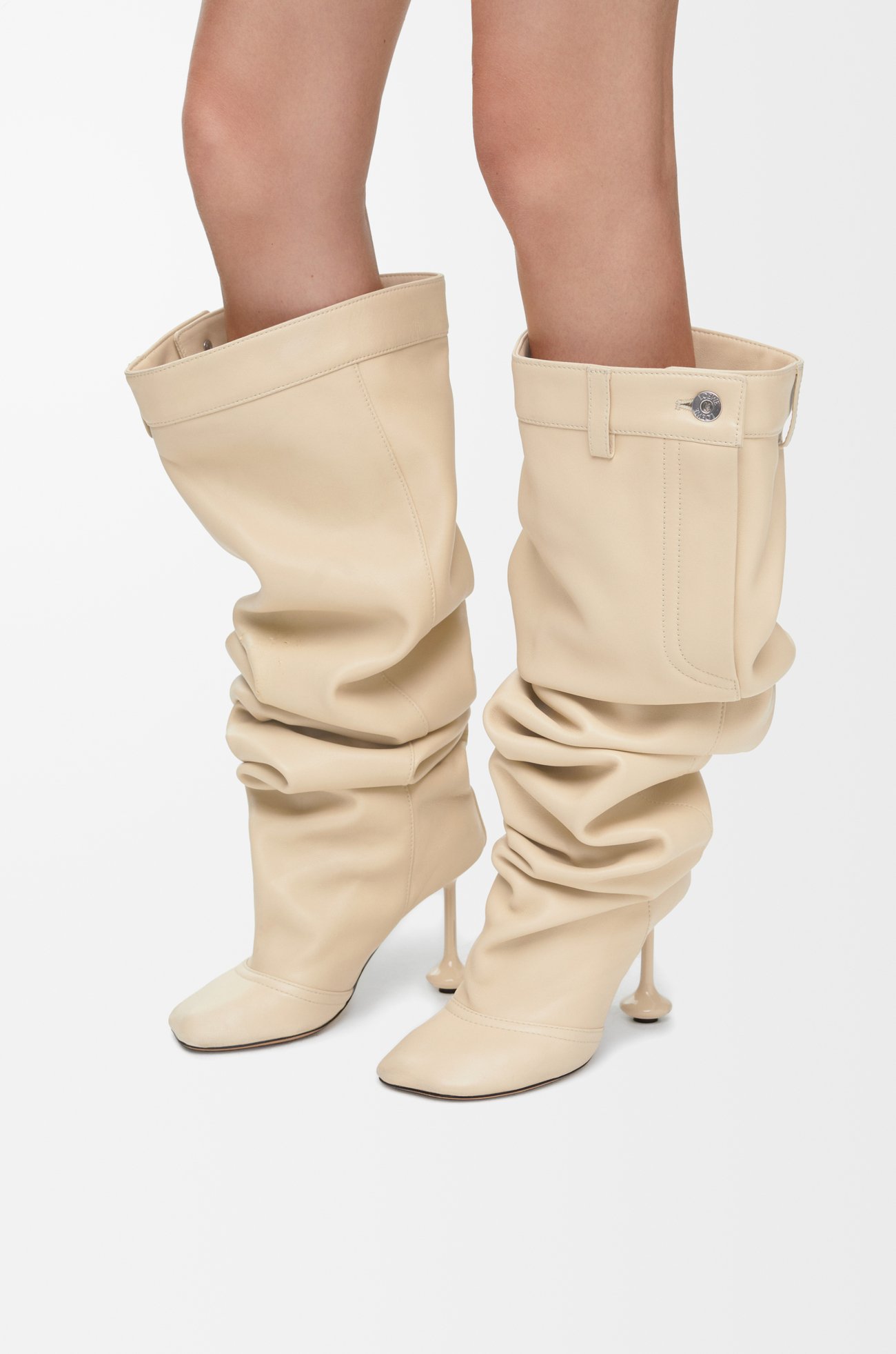 LOEWE Toy over the knee boot in nappa lambskin Oat Milk plp_rd