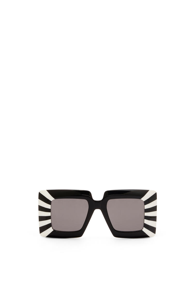 LOEWE Gafas de sol cuadradas oversize en acetato Negro/Blanco pdp_rd