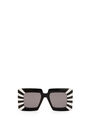 LOEWE Gafas de sol montura cuadrada oversize en acetato Negro/Blanco