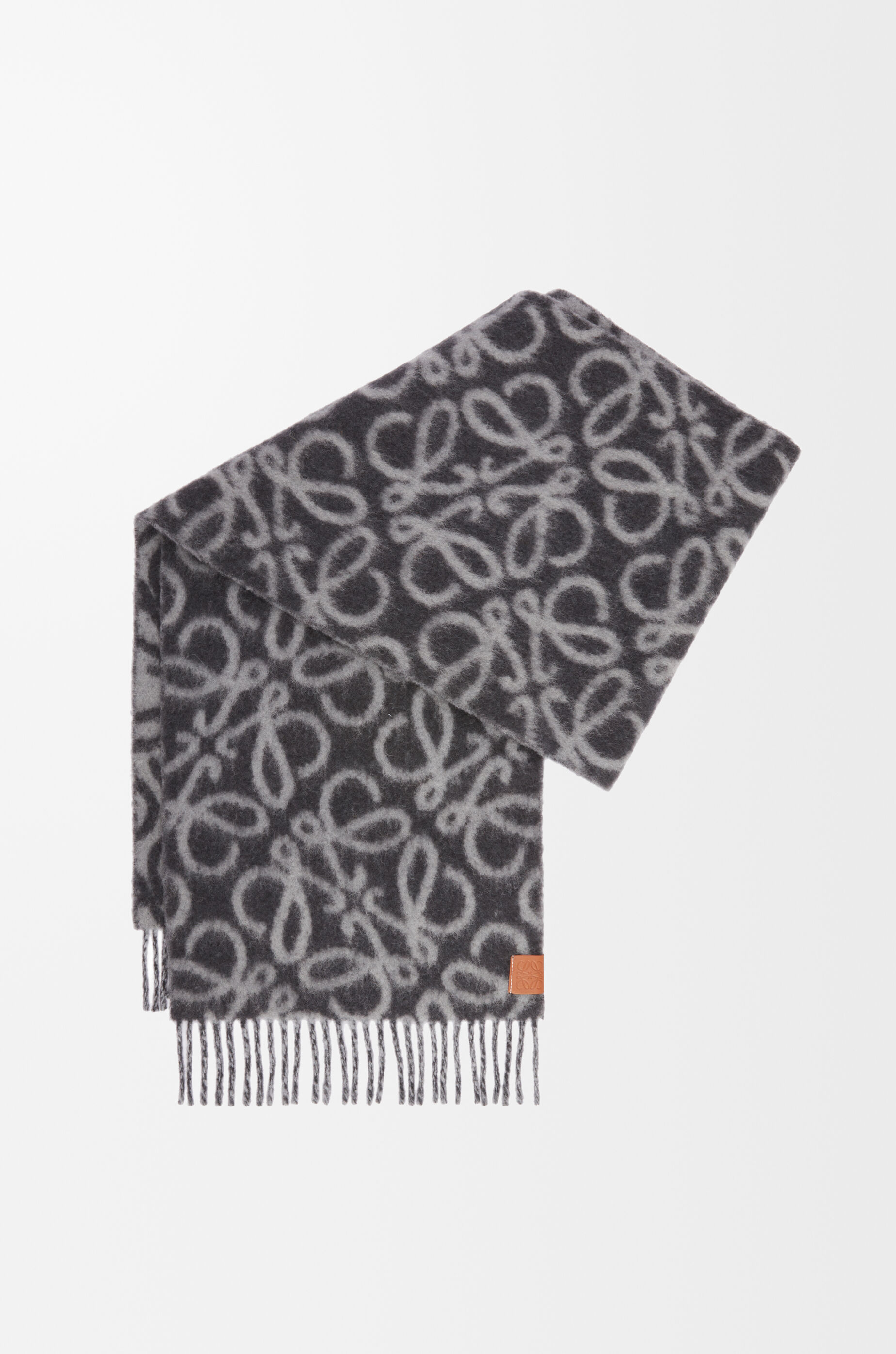 ー品販売  wool and alpaca in scarf Anagram blend LOEWE - Black 小物