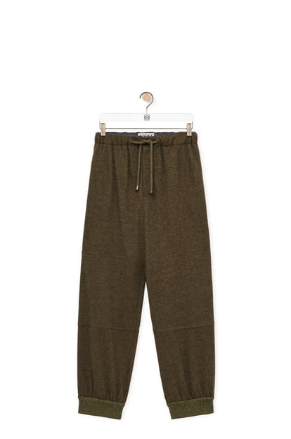 LOEWE Trousers in wool and cashmere Dry Green