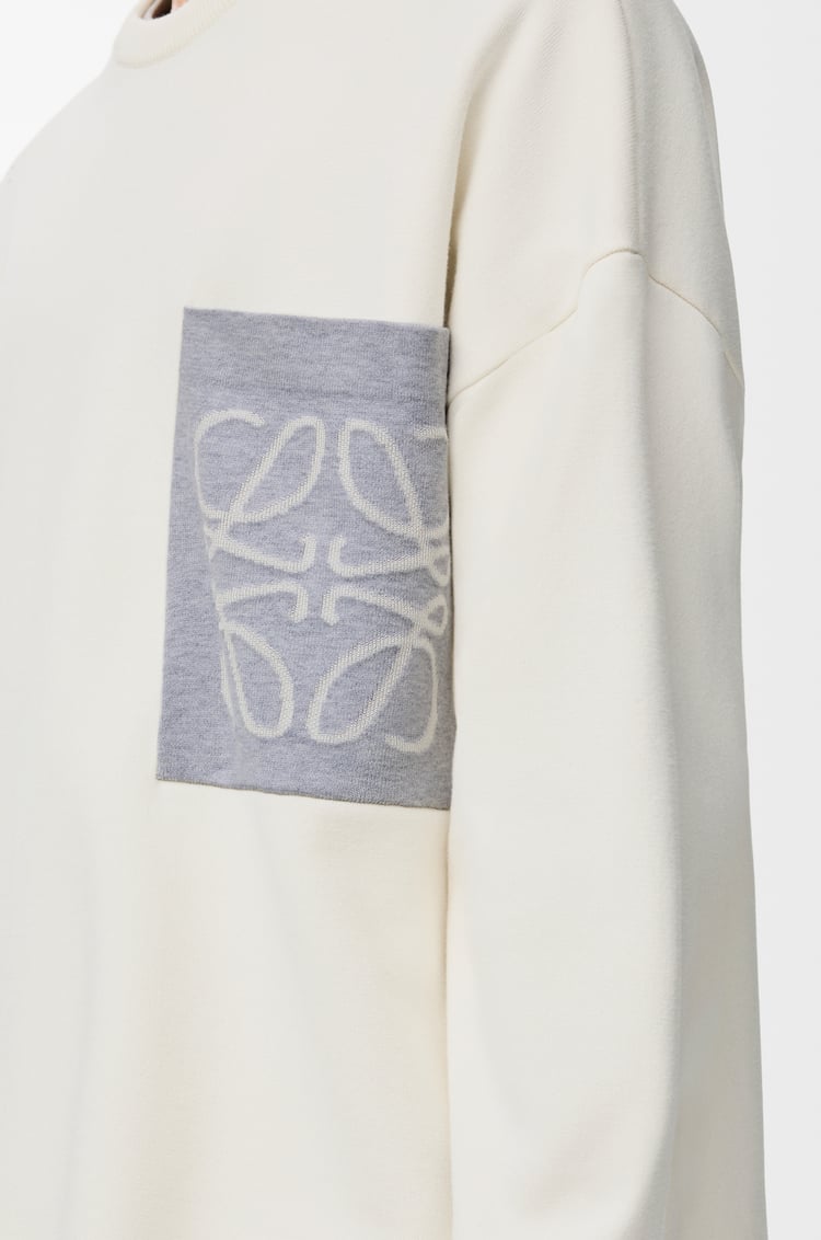 Anagram pocket sweater in cotton blend