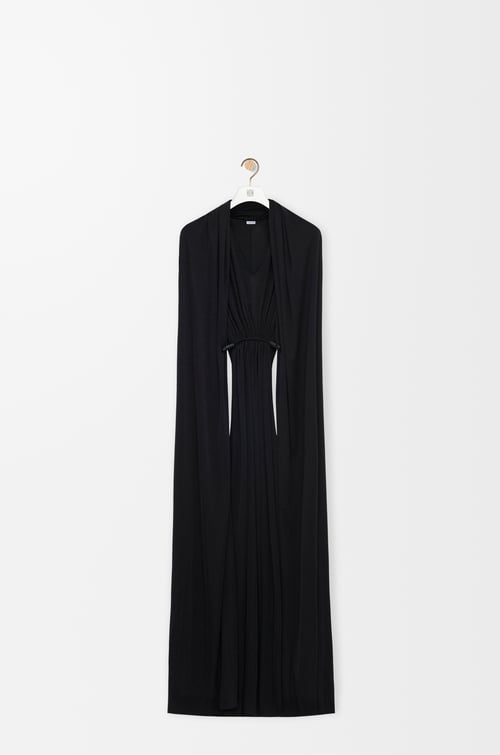 LOEWE Vestido Flamenco en seda Negro