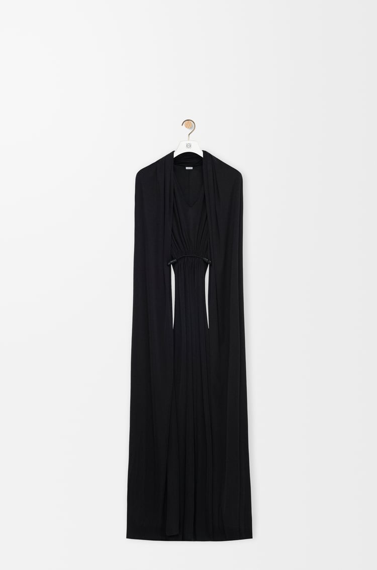 LOEWE Flamenco dress in silk Black