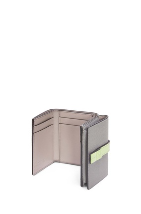 LOEWE Trifold wallet in soft grained calfskin Pearl Grey/Light Pale Green