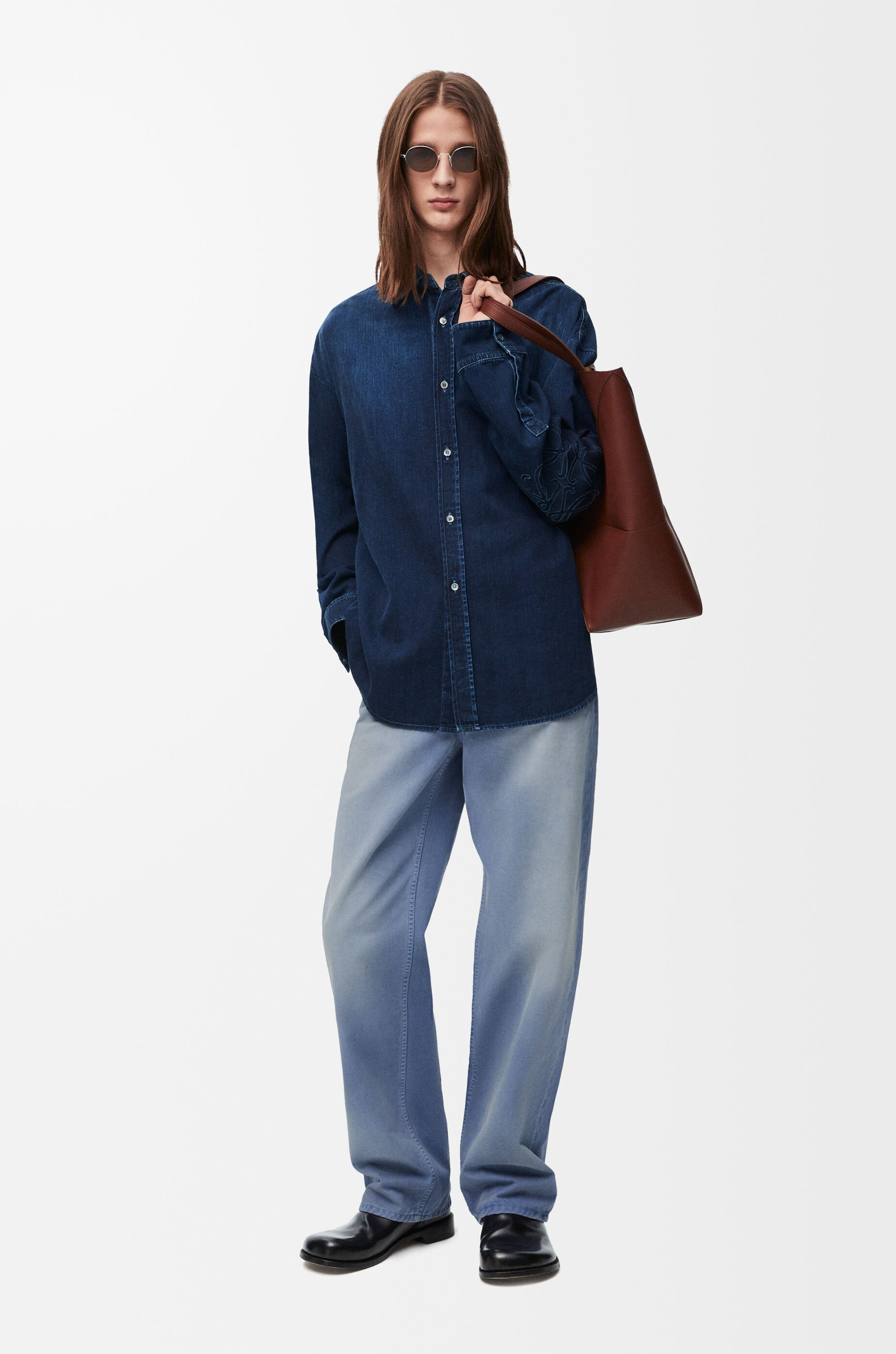 LOEWE デニムシャツ 波模様