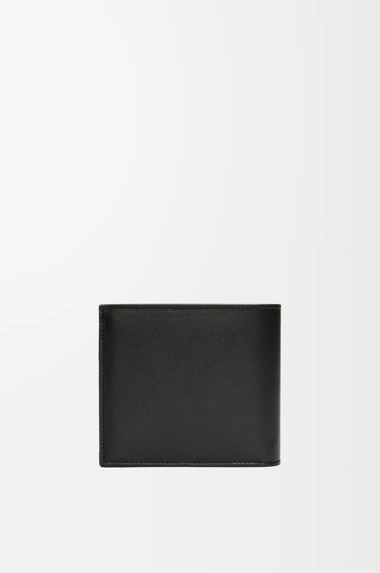 LOEWE Cartera con dos pliegues y monedero en piel de ternera Negro