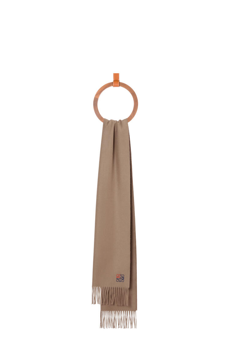 LOEWE Anagram scarf in cashmere Camel