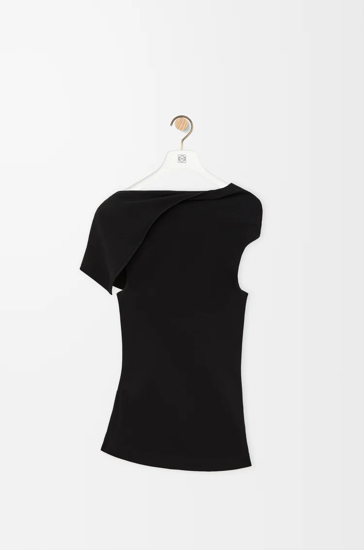 LOEWE Top in viscosa stretch Nero