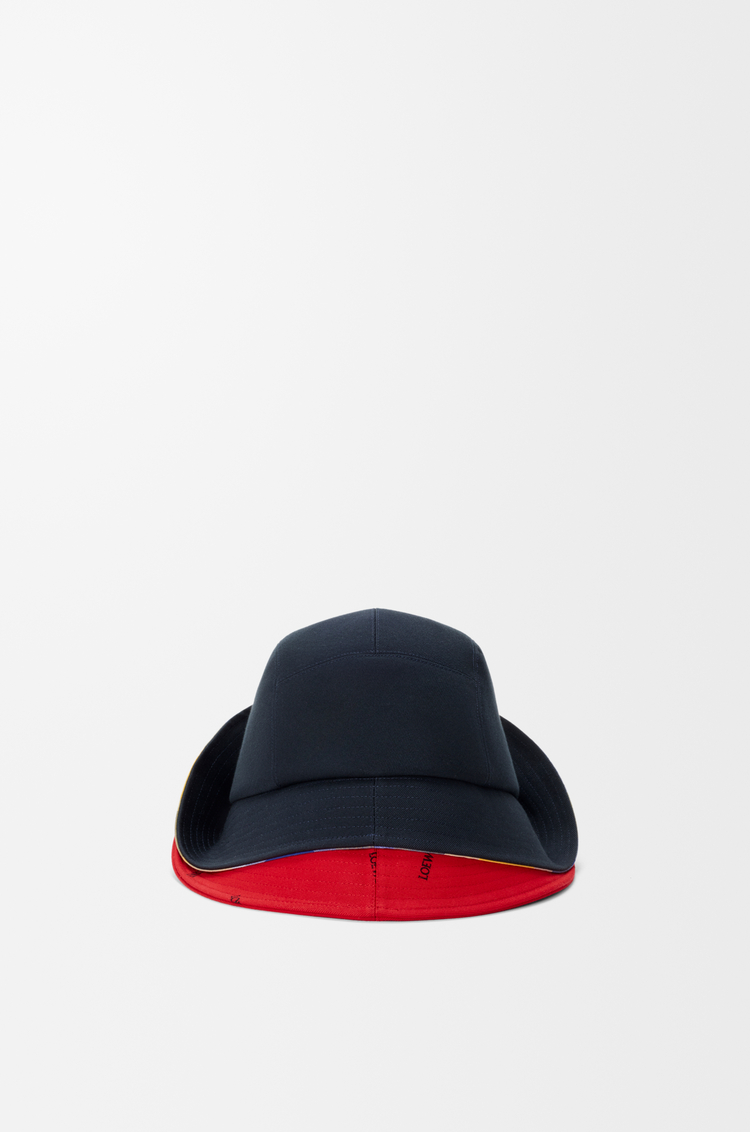 LOEWE Multi-brim bucket hat in cotton canvas Multicolor