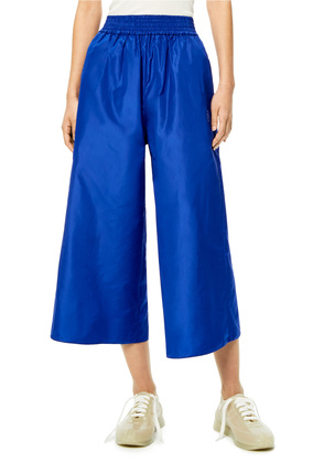 LOEWE Cropped tracksuit trousers in silk Blue Klein plp_rd