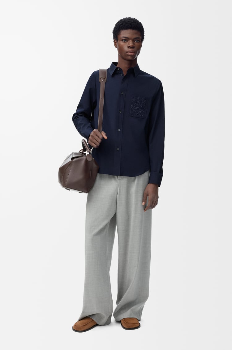 LOEWE Shirt in cotton Dark Navy