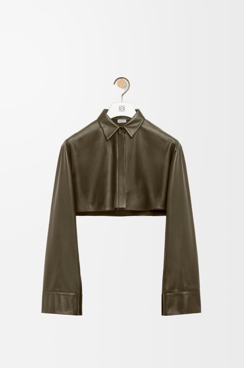 LOEWE クロップド シャツ（ナパラム） ティーダストグレーズ