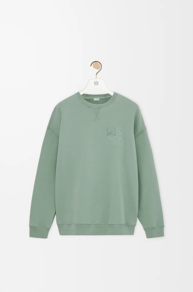 LOEWE Felpa Anagram in cotone Salvia