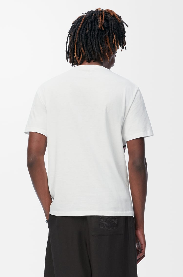LOEWE Camiseta de corte holgado en algodón Blanco/Multicolor