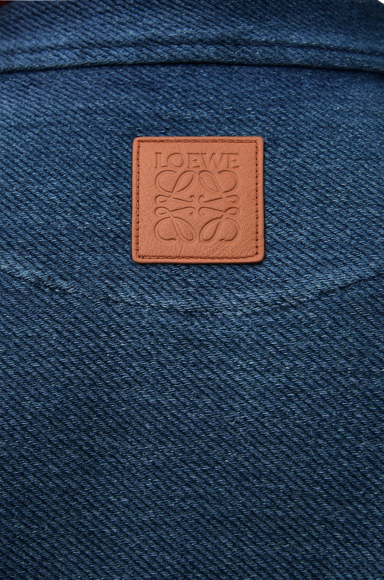 LOEWE Polo sweatshirt in cotton Indigo Blue