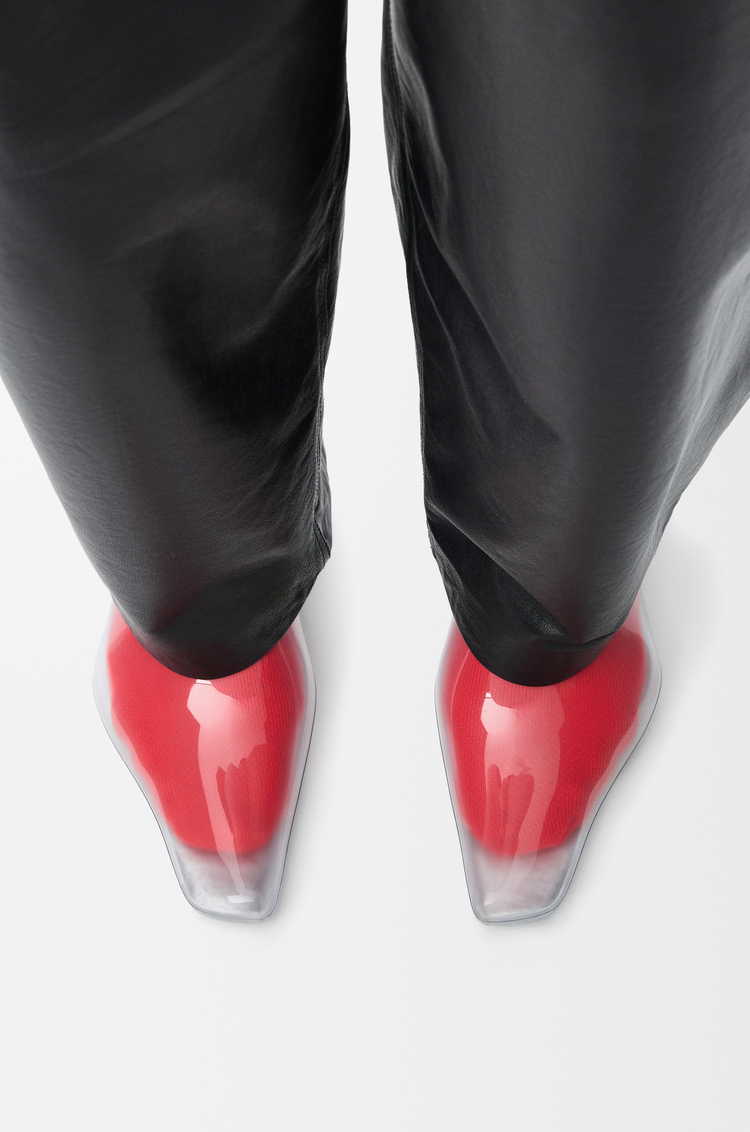 LOEWE Emily aqua bootie in PVC Transparent