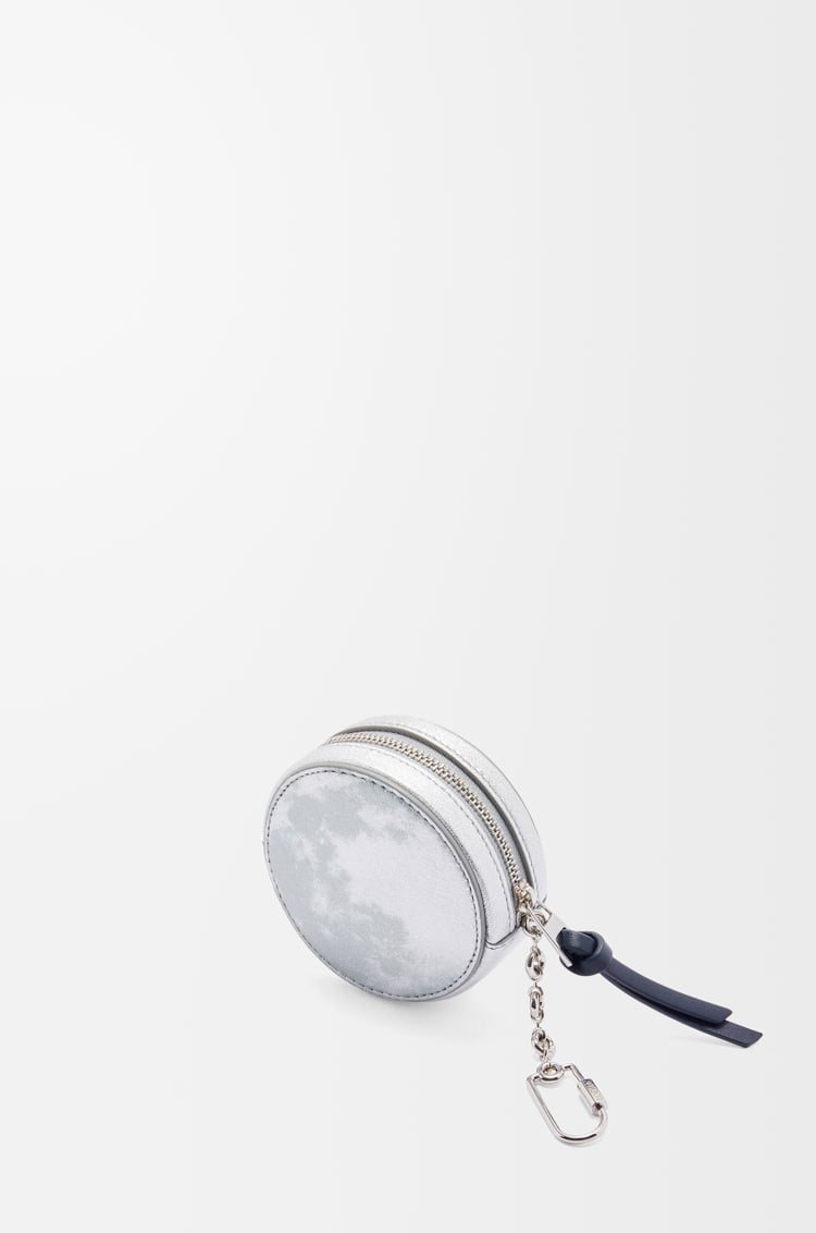 LOEWE Bunny large cookie coincase in nappa calfskin Silver