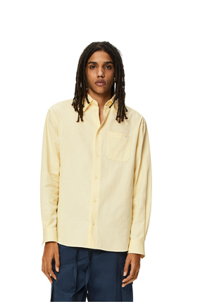 LOEWE Chest pocket check shirt in cotton Pastel Yellow plp_rd