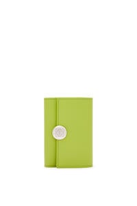 LOEWE Pebble small vertical wallet in shiny nappa calfskin Green Leaf