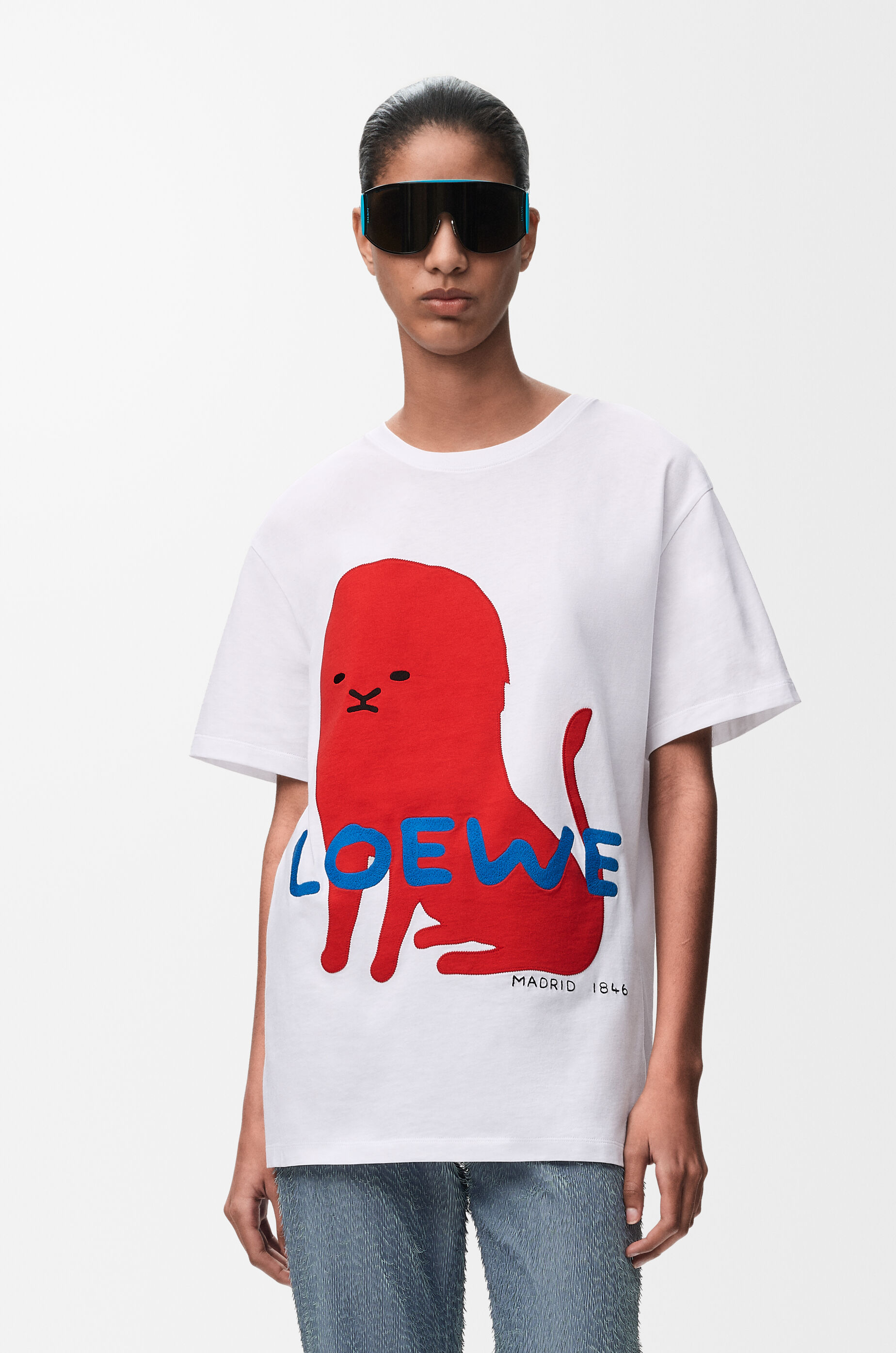 レギュラーフィット Tシャツ（コットン） ホワイト - ロエベ 日本 公式