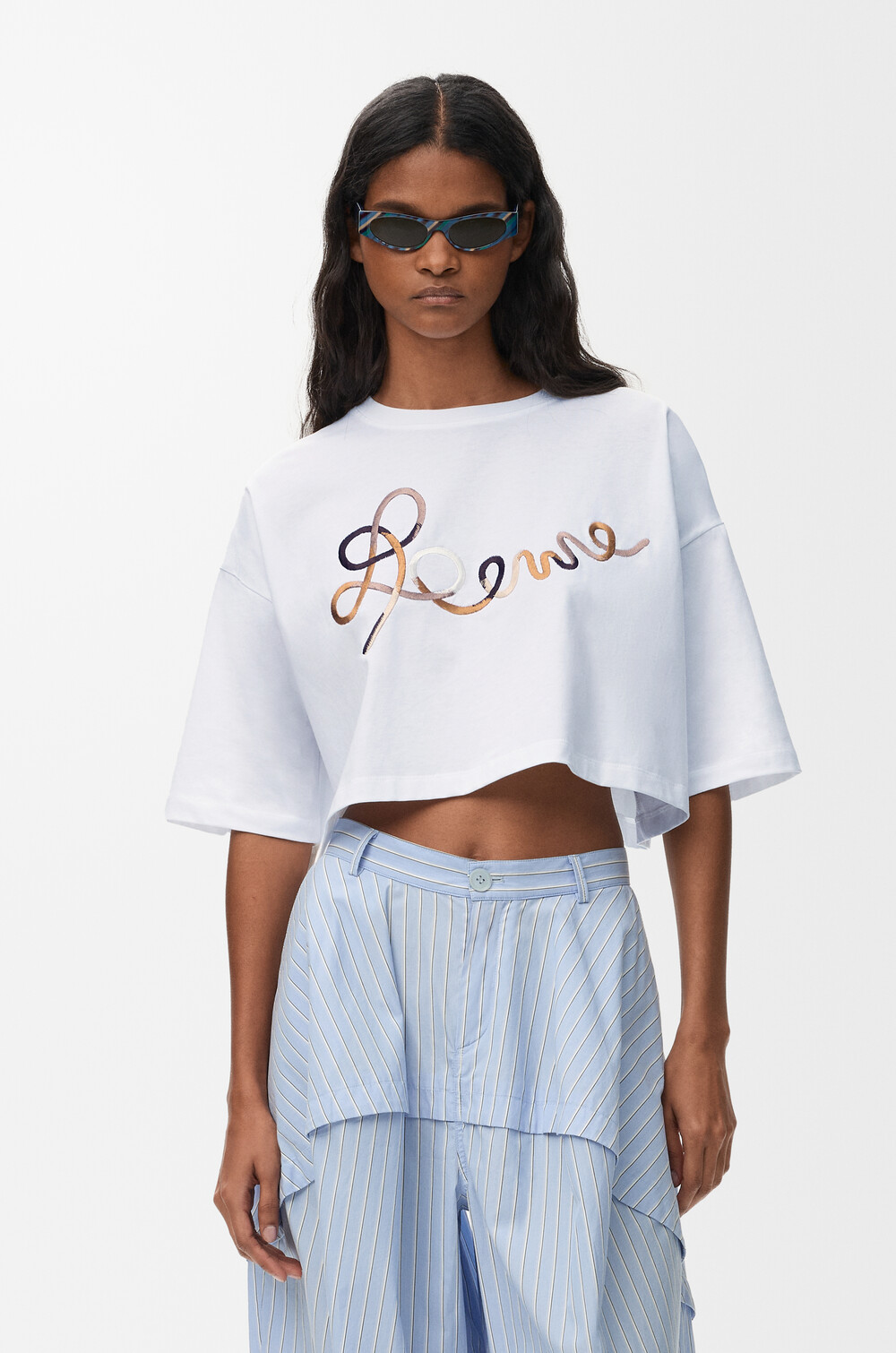 クロップドフィット Tシャツ（コットン） ホワイト - ロエベ 日本 公式 