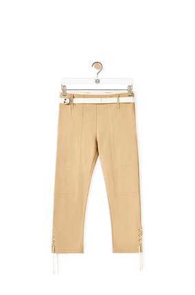 LOEWE Laced trousers in cotton Kraft Beige plp_rd