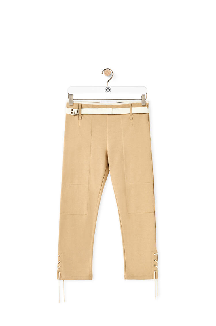 LOEWE Laced trousers in cotton Kraft Beige pdp_rd