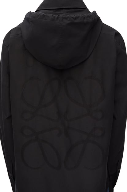 LOEWE Hooded overshirt in cotton 黑色 plp_rd