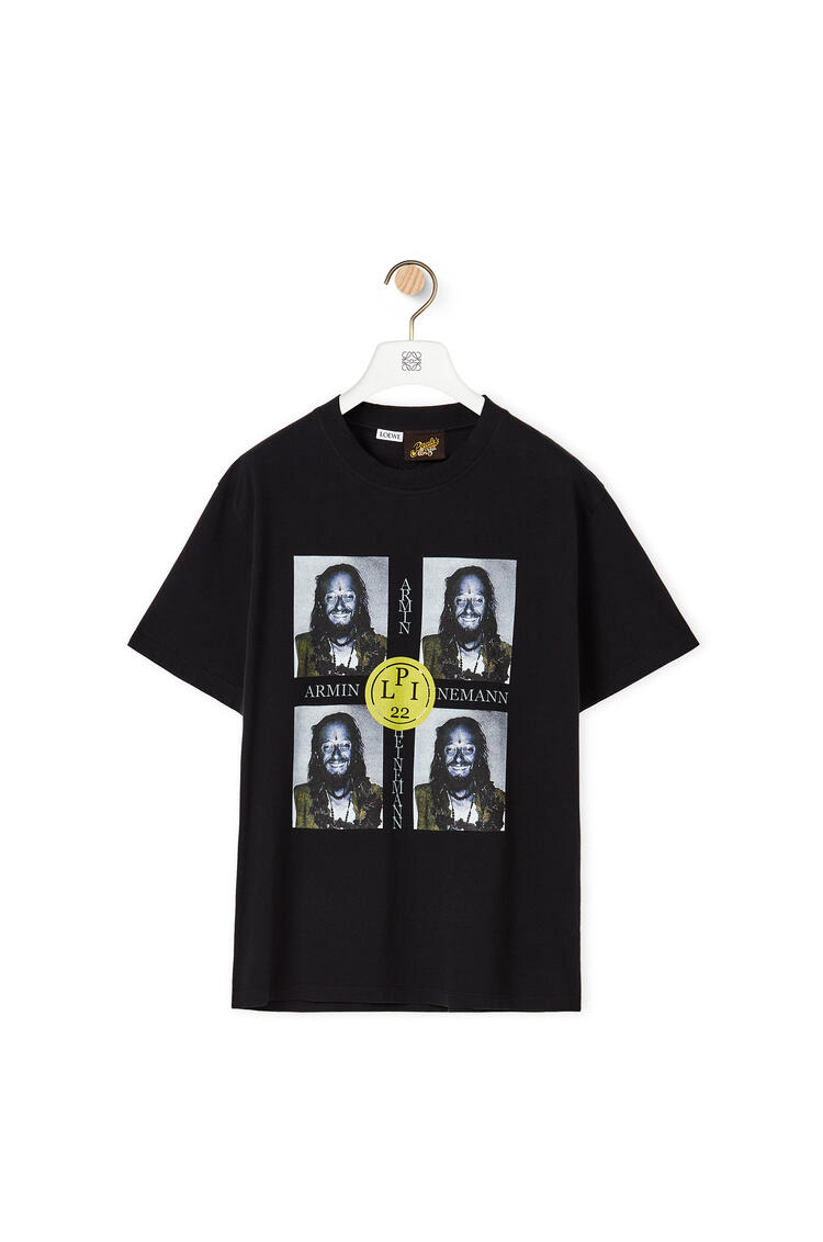 LOEWE Portrait print T-shirt in cotton Washed Black pdp_rd