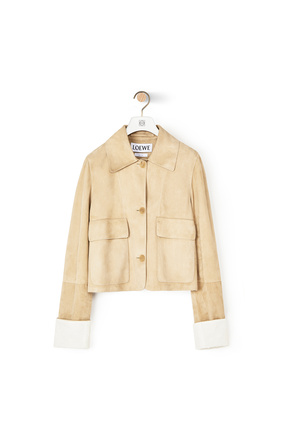 LOEWE Button jacket in suede Gold plp_rd