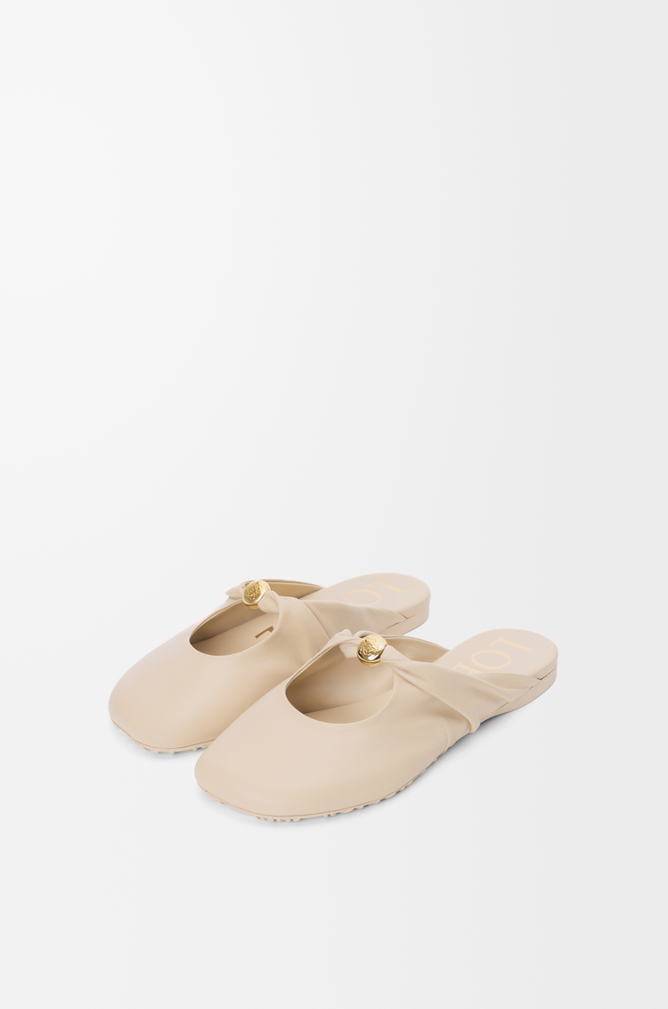 LOEWE Pebble Soft mule in nappa lambskin Dough