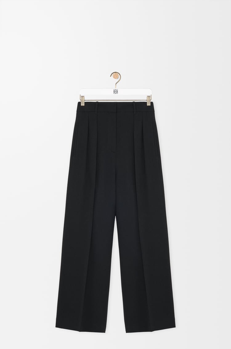 LOEWE Trousers in stretch viscose Black