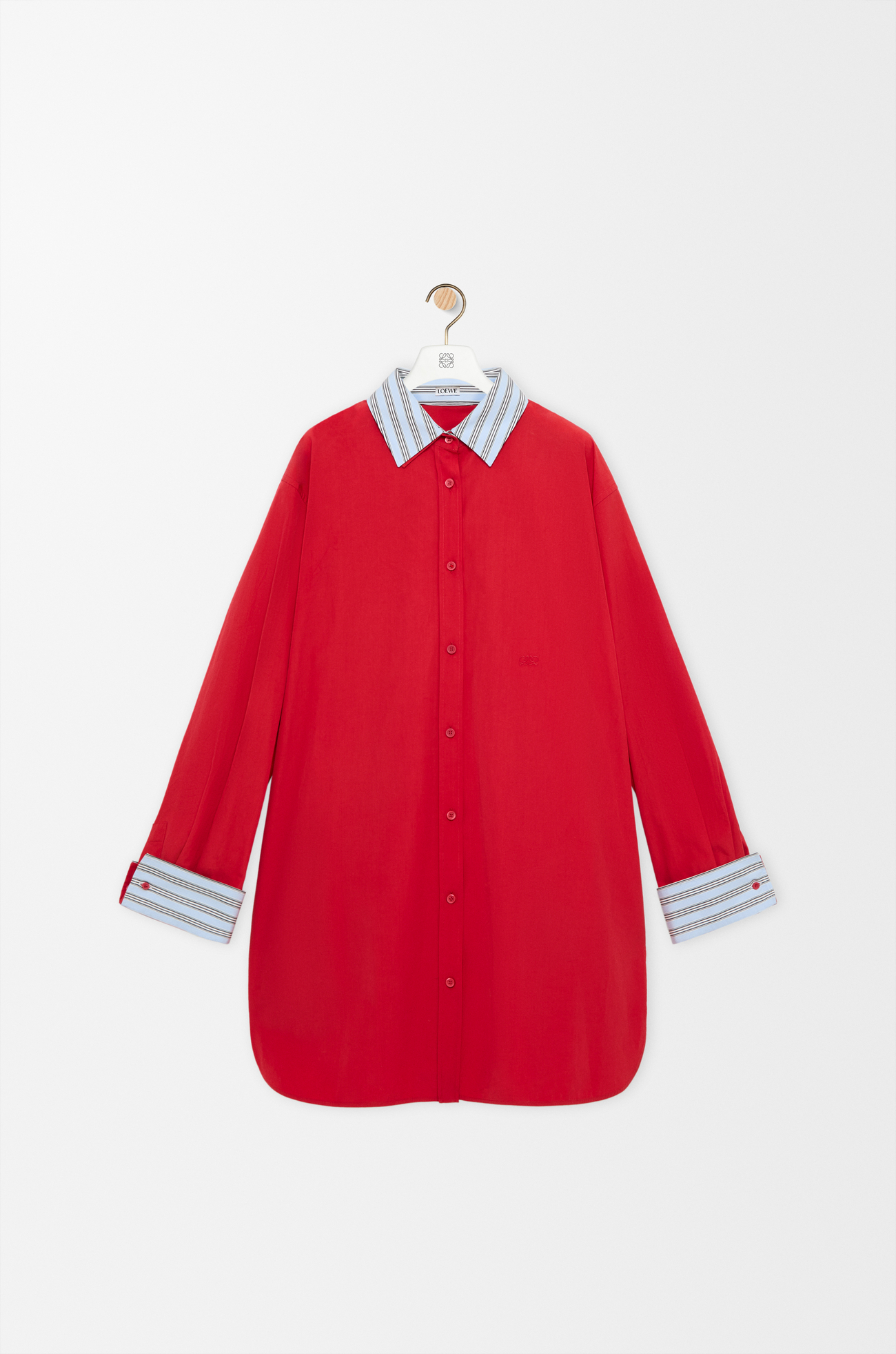 LOEWE Shirt dress in cotton Red