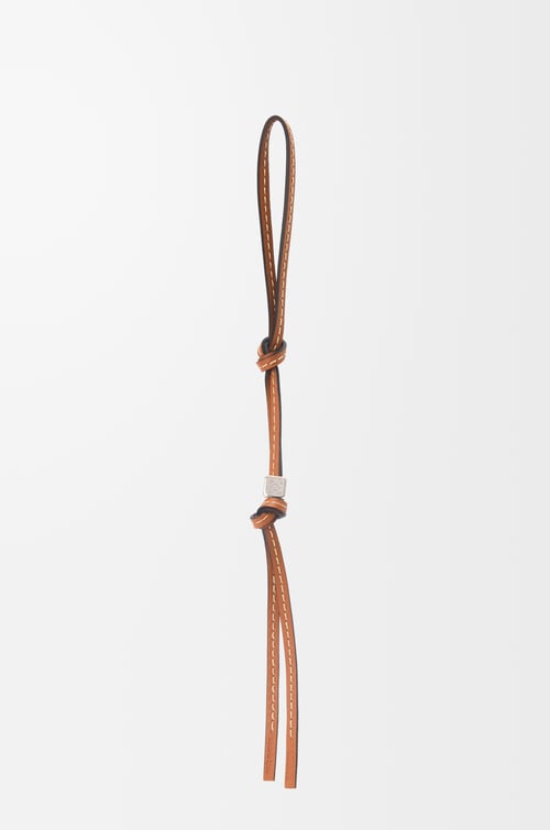 LOEWE Small Anagram strap in calfskin Tan/Palladium