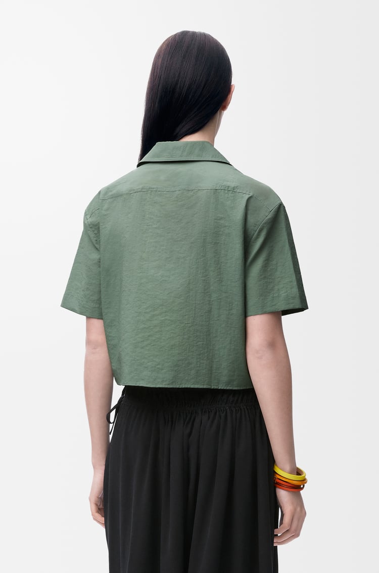 LOEWE Camisa de manga corta en mezcla algodón Salvia