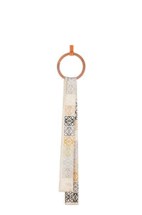 LOEWE Anagram lines scarf in wool, silk and cashmere Multicolor/Caramel