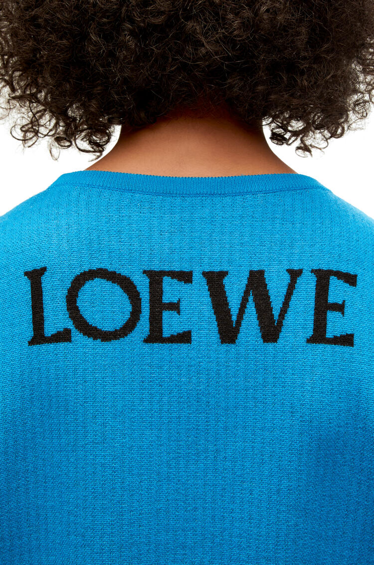 LOEWE Turnip Head sweater in wool Cerulean Blue