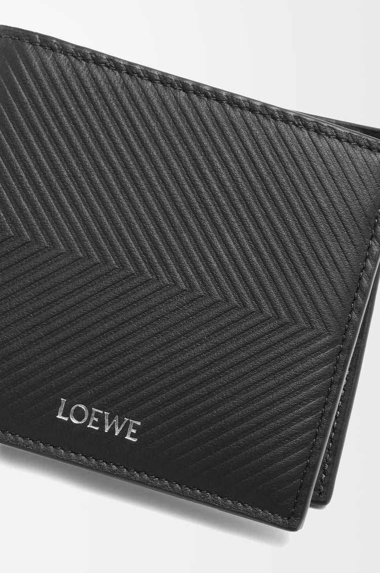 LOEWE Bifold coin wallet in textured classic calfskin Black