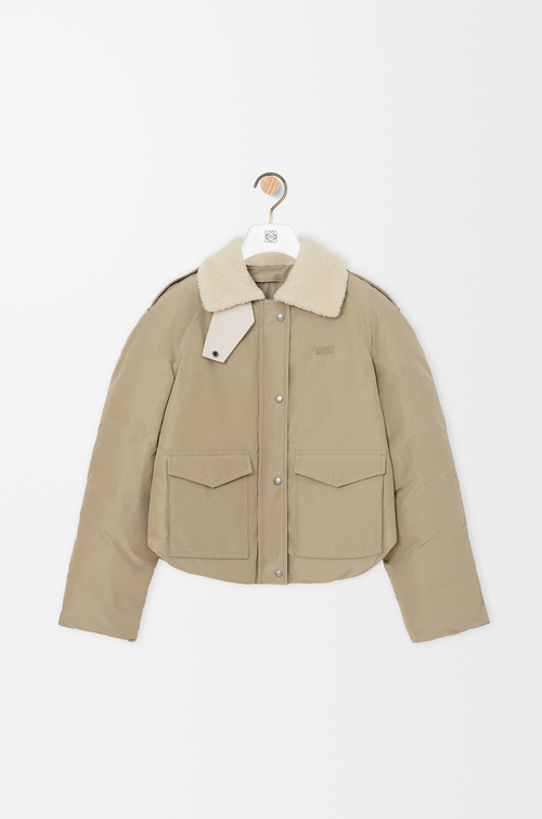 LOEWE Puffer jacket in technical cotton Light Sage