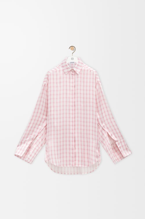 LOEWE Shirt in silk White/Pink plp_rd