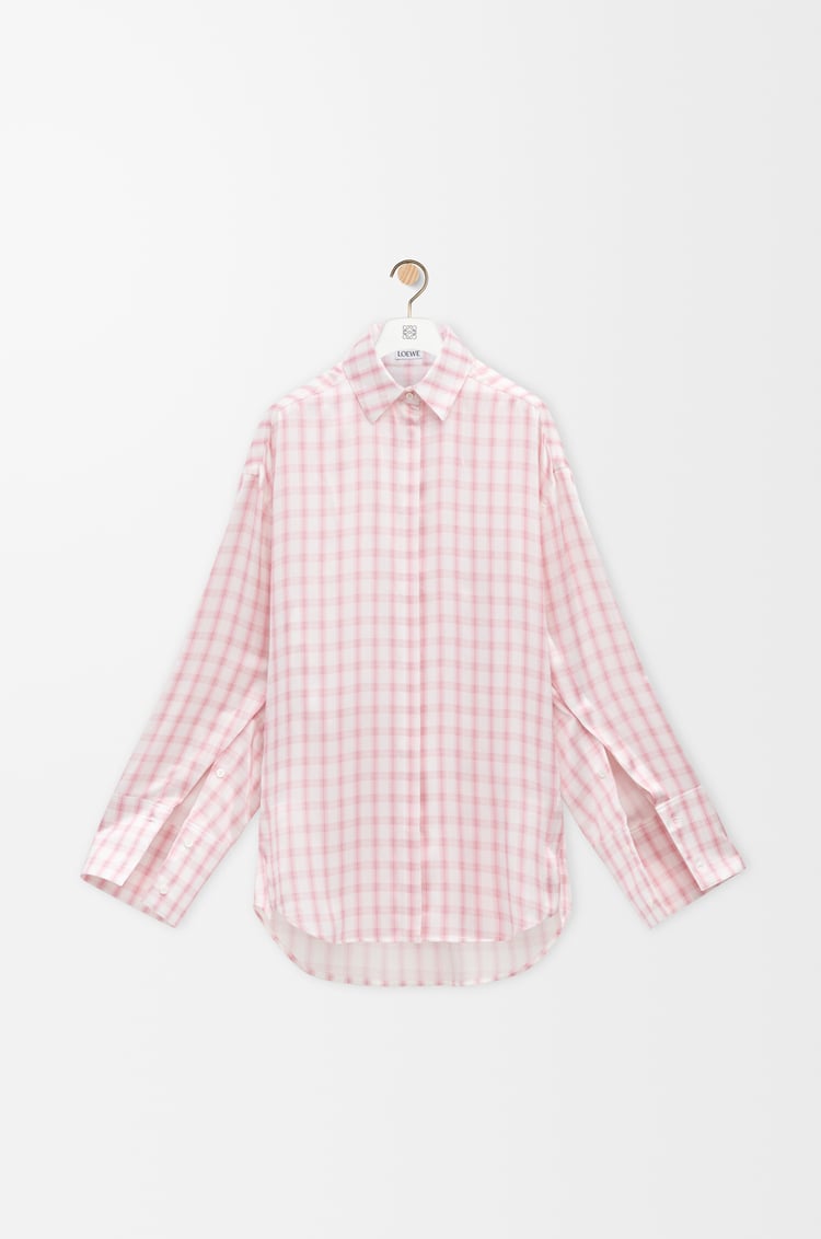 LOEWE Shirt in silk White/Pink