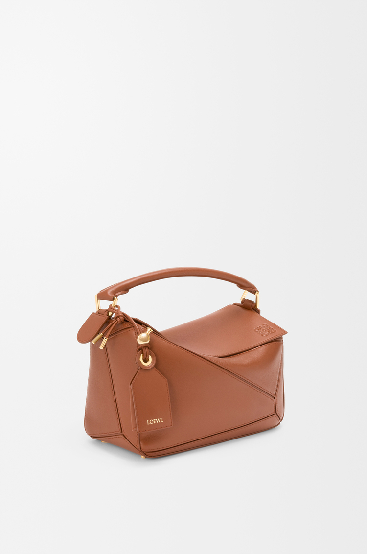 LOEWE Small Featherlight Puzzle bag in nappa lambskin Pecan